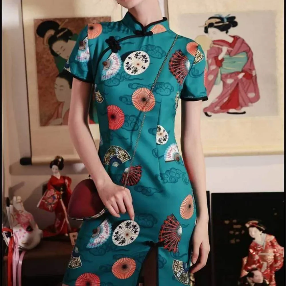 Honeypop Qipao Cheongsam Mini Dress - Picture 2 of 6